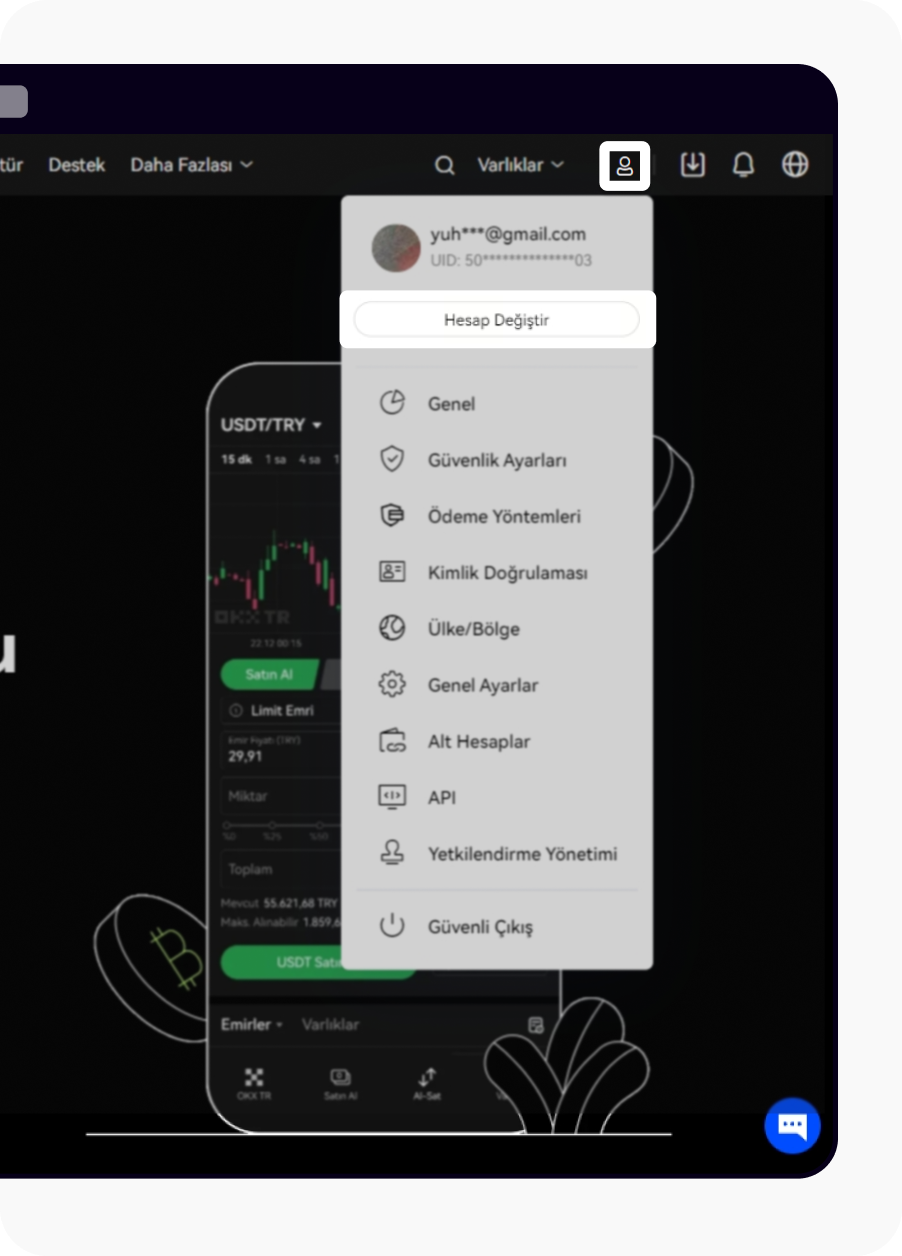 CT-web-account-switch account tr